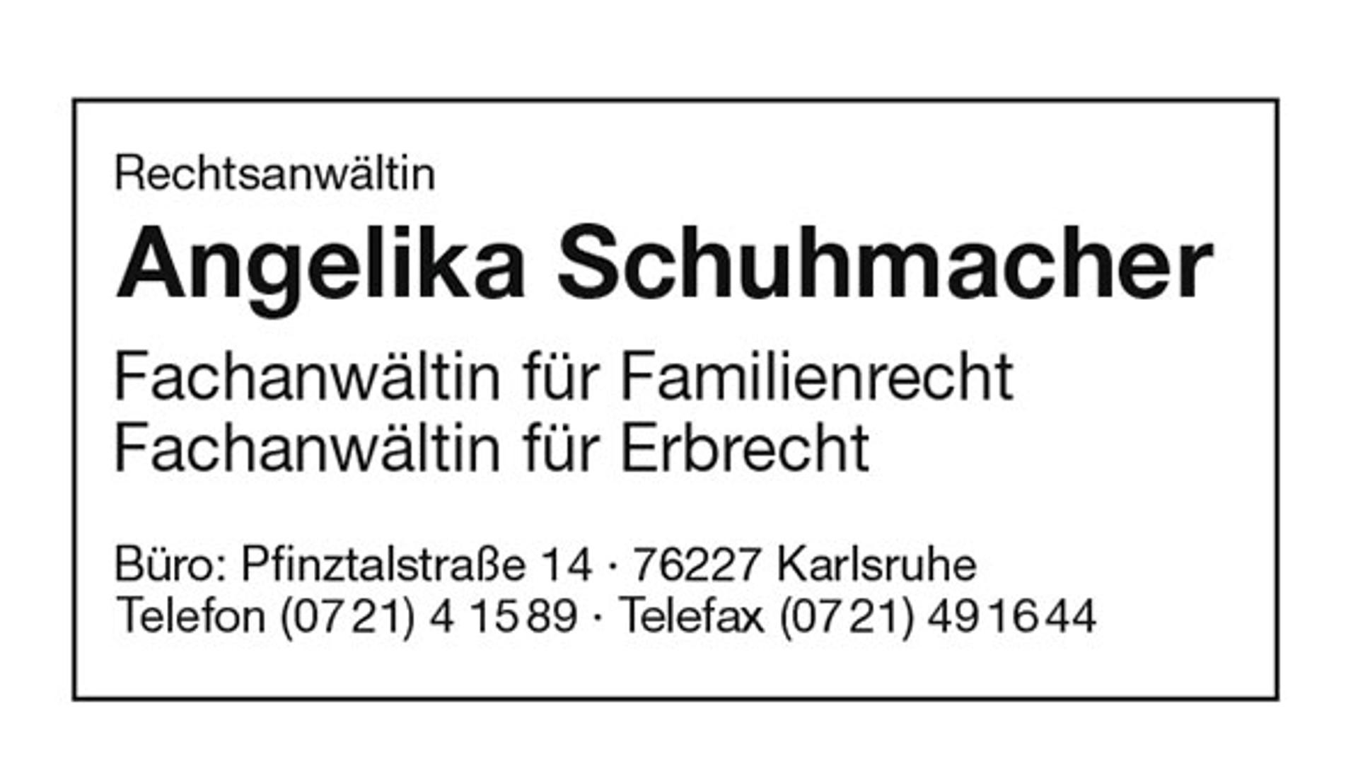 Schuhmacher Angelika - Familienrecht und Erbrecht