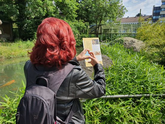 Ist sehr traurig: Zoo-Besucherin Maximiliane Reinmann zeigt ein Herz in Erinnerung an Safo