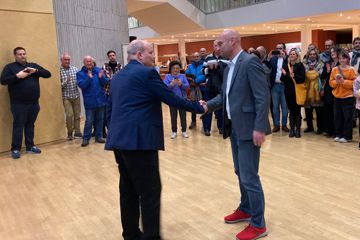 Bürgermeisterwahl Wörth - Steffen Weiß Links und dennis Nitsche