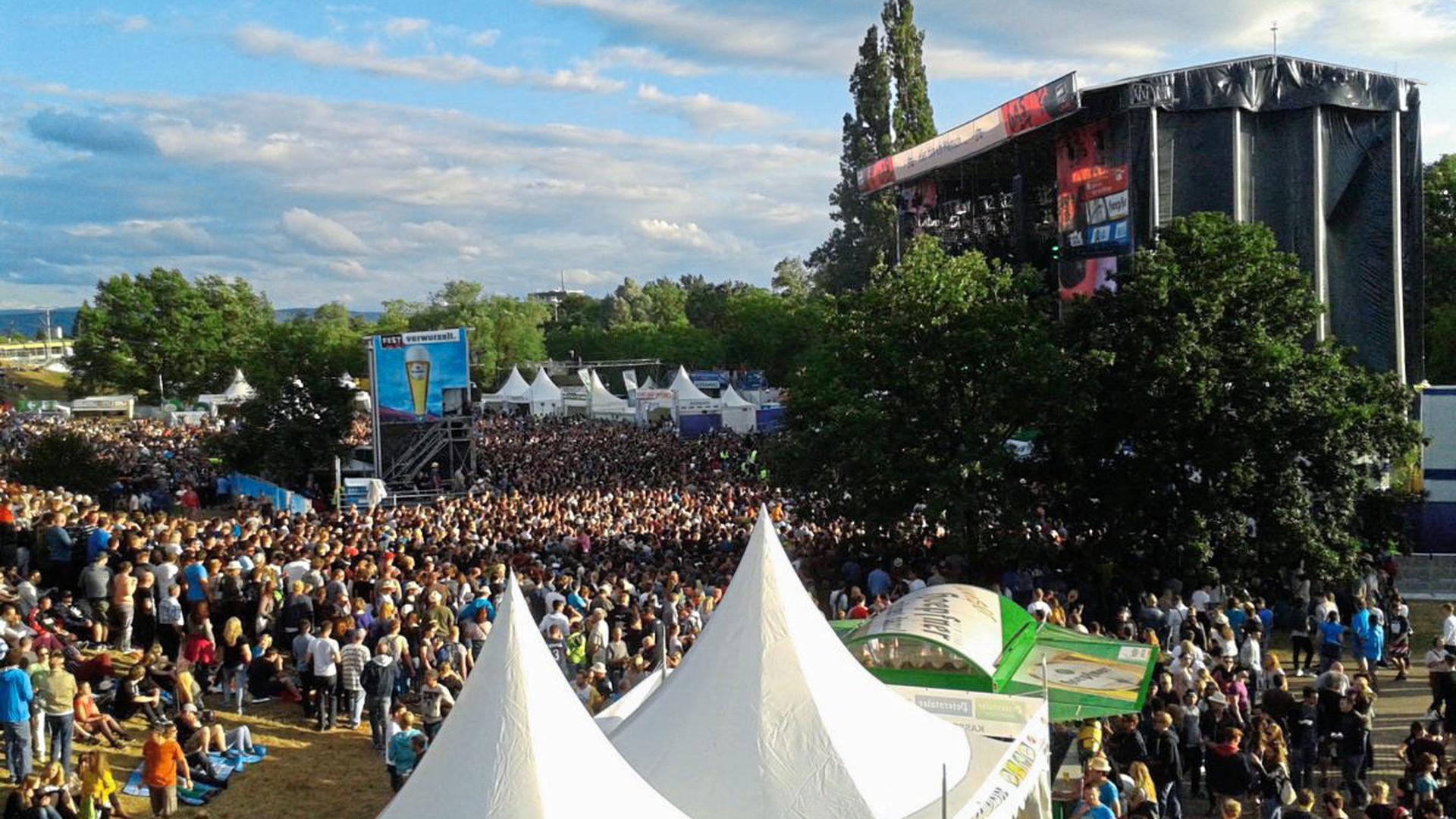 "Das Fest" in der Günter-Klotz-Anlage lockt Jahr für Jahr viele Festival-Fans an.