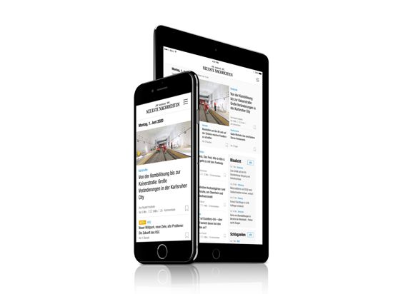 Die neue Website der Badischen Neusten Nachrichten hat die Redaktion besonders für Tablets und Smartphones geplant.