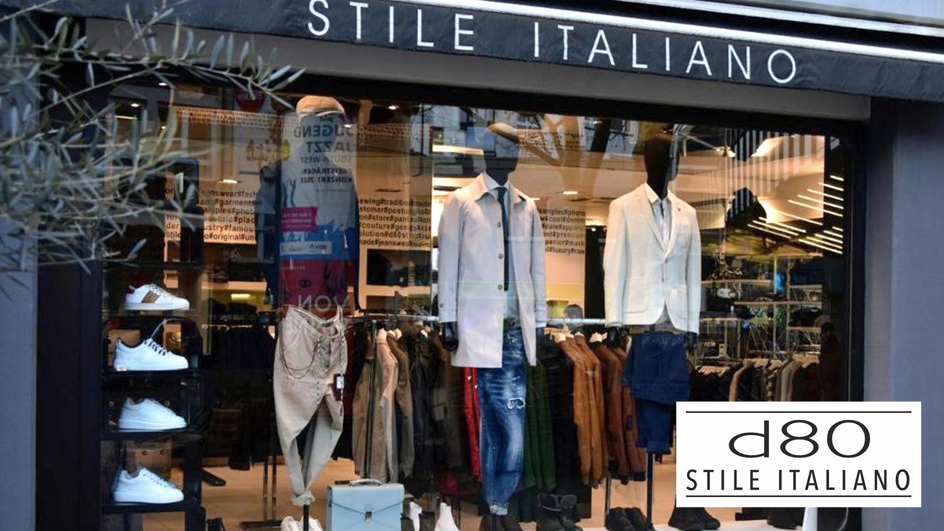 Die Boutique d80 Stile Italiano bietet Hochzeitsanzüge aus der italienischen Modewelt