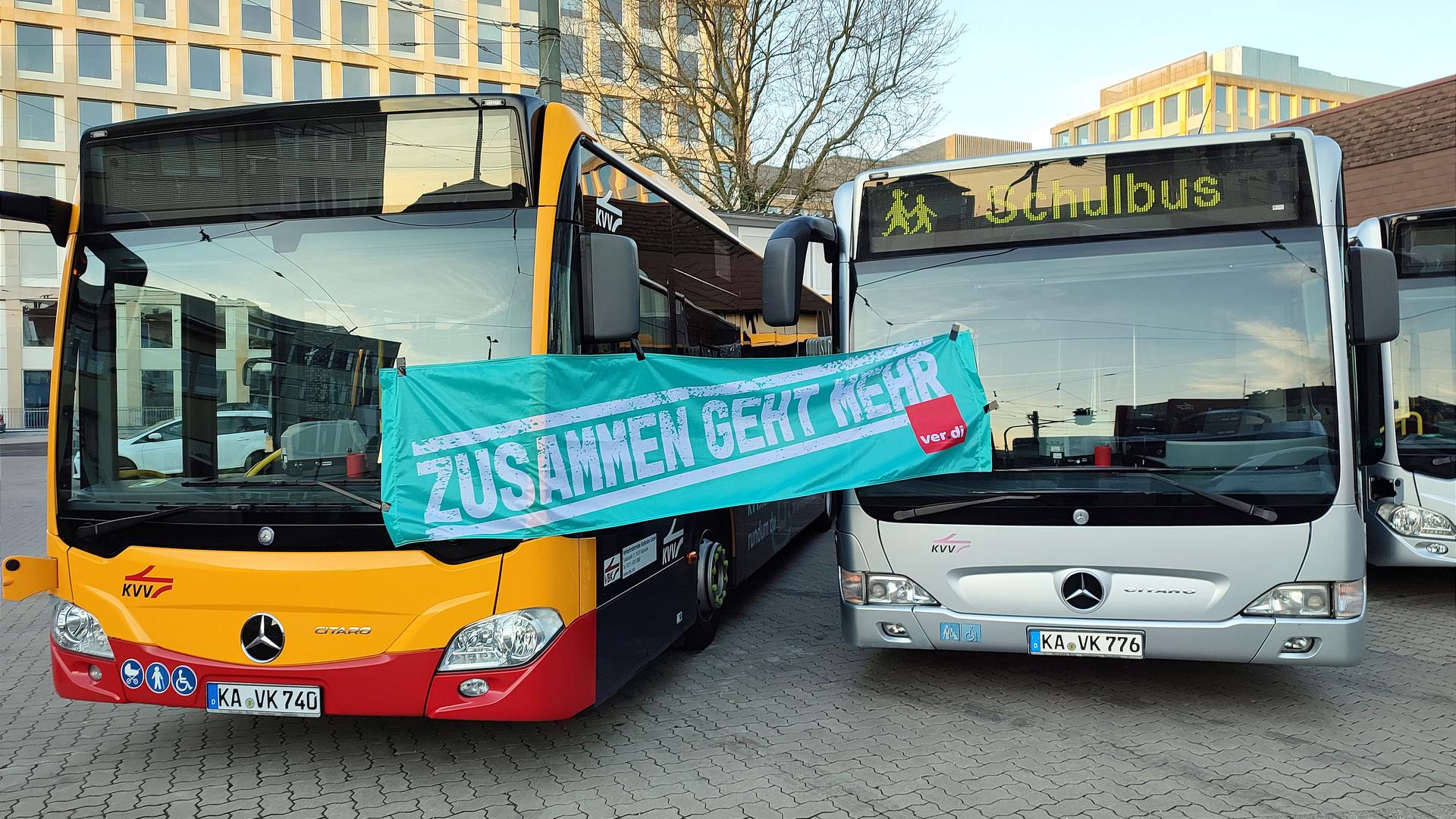 In der Region Karlsruhe ist der Busverkehr eingeschränkt.