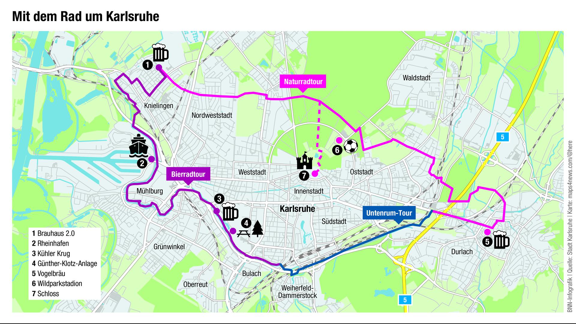 Karte von Karlsruhe 