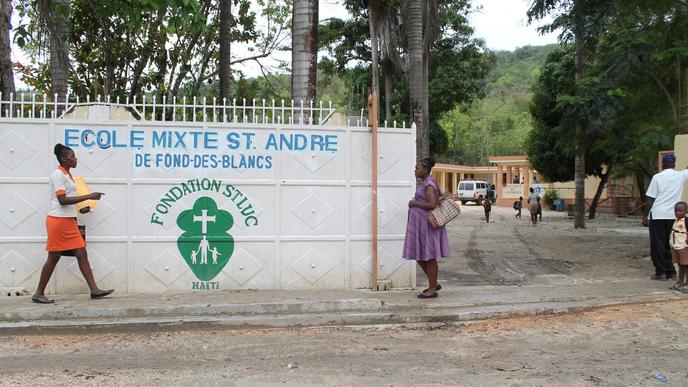 Derzeit können in der St. André-Schule in Fond-des-Blancs aus Platzgründen nur Kinder bis zur neunten Klasse unterrichtet werden. Das wird sich nach dem Ausbau ändern.