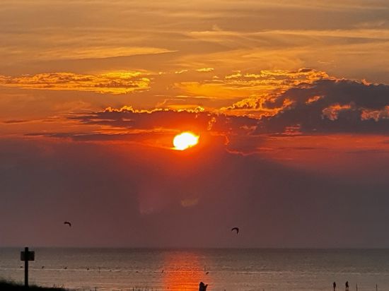 Sonnenuntergang in Cuxhaven.