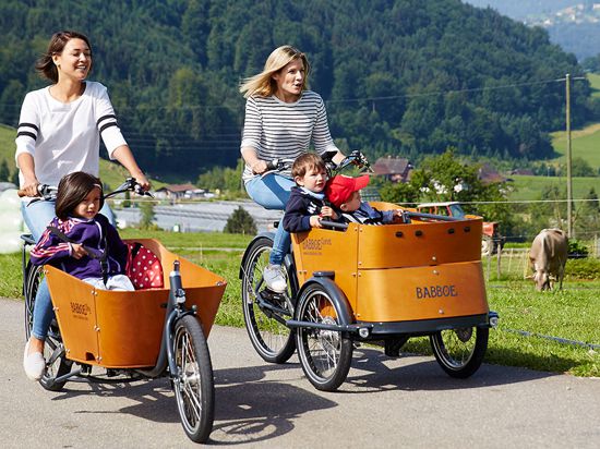 Mit praktischen Lastenrädern wird ein Ausflug mit den Kindern ins Grüne zu einem besonderen Erlebnis.