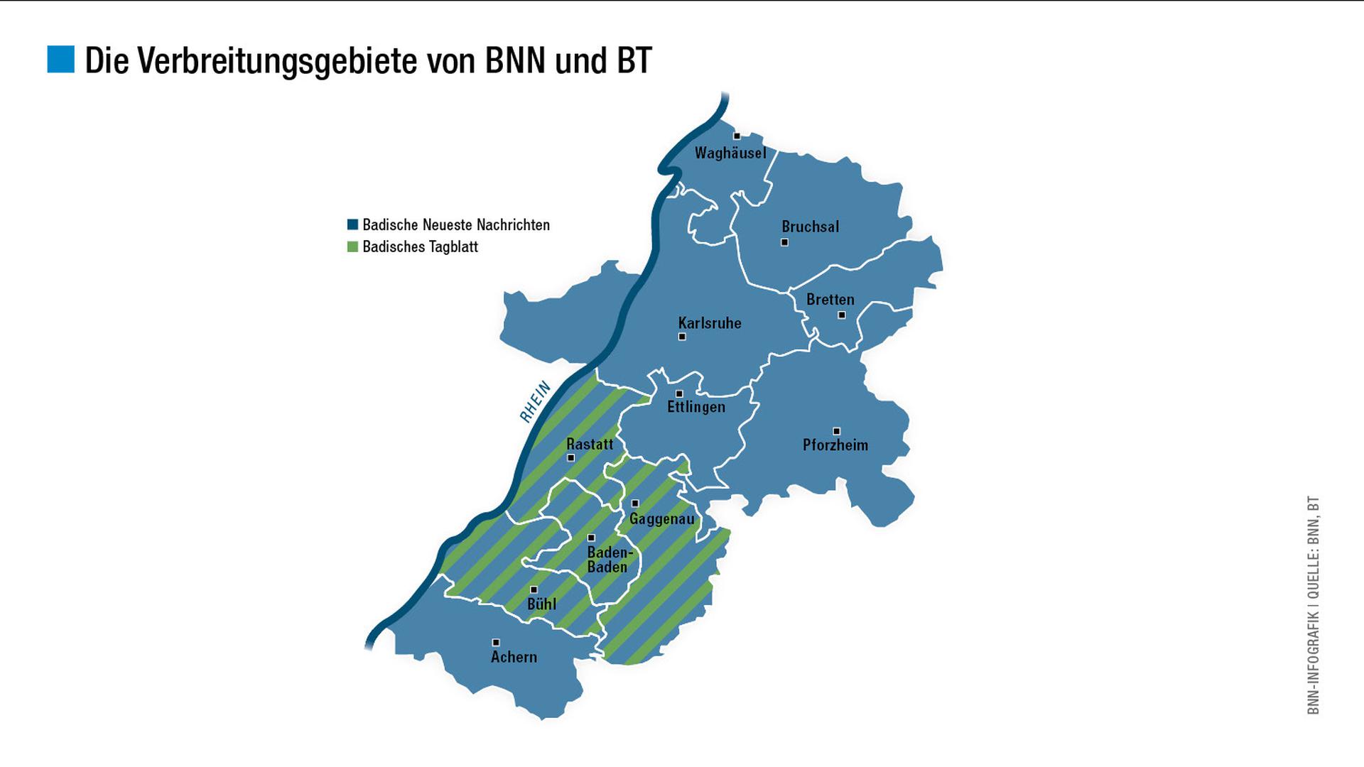 Die Verbreitungsgebiete von BNN und BT.
