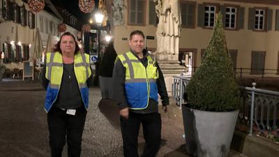 Sicherheitsleute auf Tour in Ettlingen.