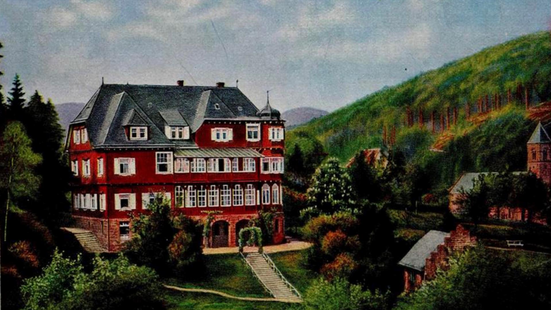 Roten Haus, Postkartenansicht, in Bad Herrenalb