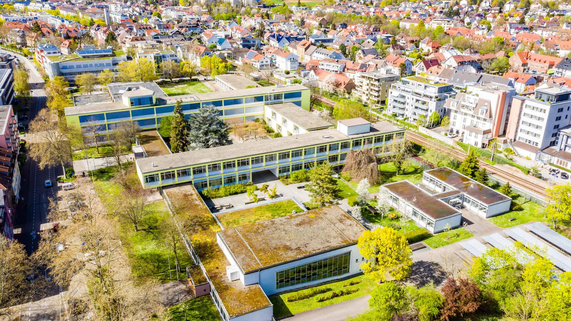 Luftbild Eichendorff-Gymnasium Ettlingen 
