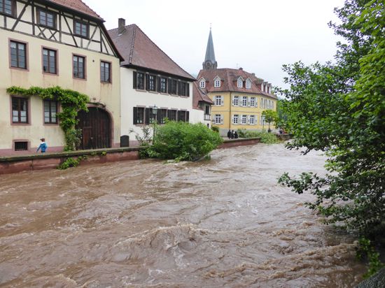 Hochwasser in der Ettlinger Alb vor sieben Jahren.