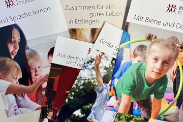 Flyer für Projekte der Bürgerstiftung Ettlingen.