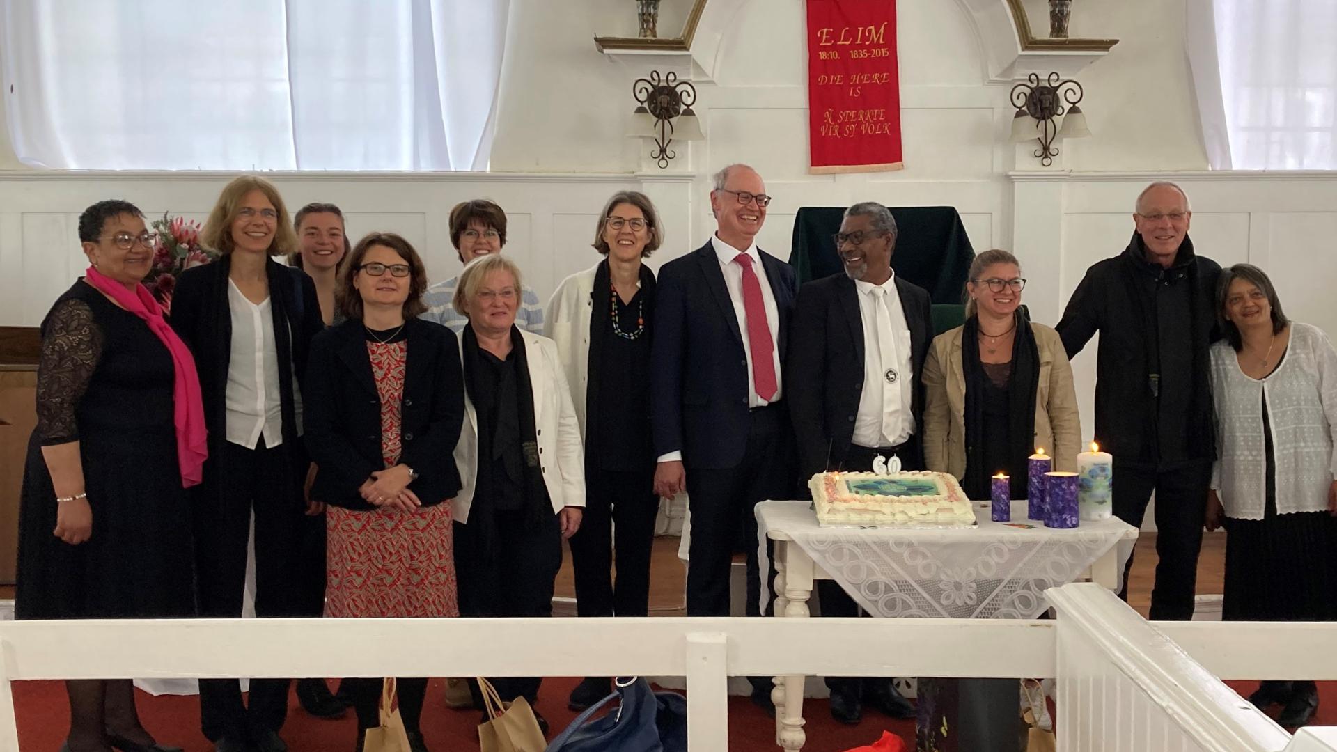 Im Festgottesdienst in Elim wurden die Vertreter der evangelischen Johannesgemeinde Ettlingen von ihren Partnern aus Südafrika herzlich begrüßt. 