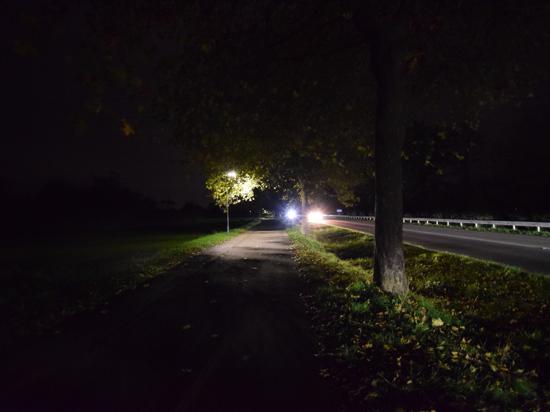 Zu düster? Der Radweg zwischen der Kernstadt Ettlingen und Bruchhausen wird weniger beleuchtet – einigen Bürgern ist dies mit Blick auf die Sicherheit zu dunkel.
