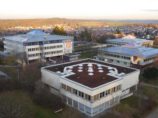 Drohnenaufnahme des Schulzentrums in Karlsbad-Langensteinbach