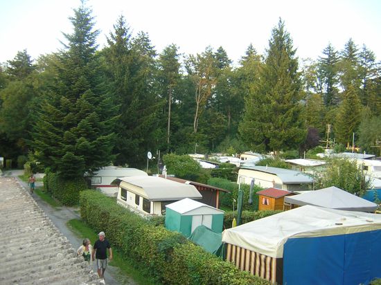 Campingplatz von schräg oben