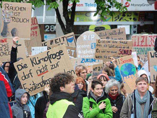 "Fridays for Future": Rund 2.000 Menschen demonstrierten am Freitag in Karlsruhe.