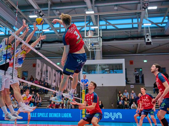 Jannik Brentel (Nr.3) und die Baden Volleys haben ihre Bundesligatauglichkeit in ihrer ersten Saison im Oberhaus allemal unter Beweis gestellt.    