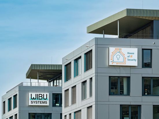 Eine der Karlsruher Einrichtungen für IT-Sicherheit: Das House of IT Security der Wibu Systems AG steht neben der neuen Karlsruher Feuerwache.