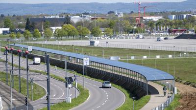 Kommunen, Energie, Badenova, Verkehr, Mobilität, Fahrrad, Solarradweg am 21.04.2023.