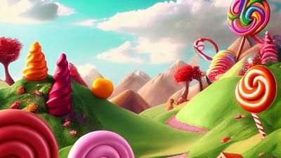 Candy land, fantasy, landscape