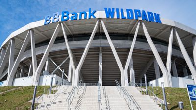 Neue Eindrücke von der Wildparkstadion-Baustelle in Karlsruhe.