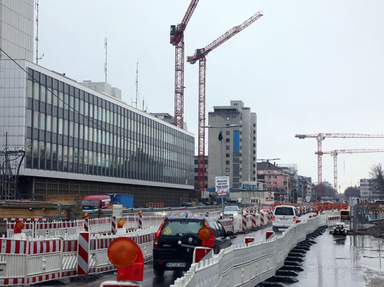 Kranstraße: Der künftige City-Boulevard ist und bleibt auf Jahre die Karlsruher Achse, an der sich viel dreht. Große Neubauten werden dort wachsen.