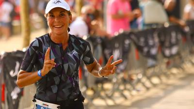 Triathlethin und Ärztin Ellen Meyer-Rogge beim Ironman Barcelona