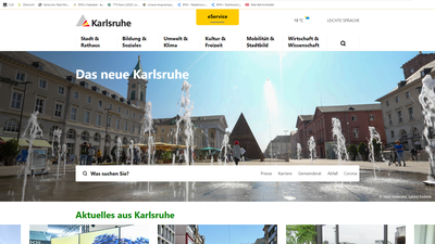 Neue Internetseite der Stadt Karlsruhe