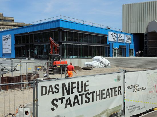 Bauarbeiten am Badischen Staatstheater