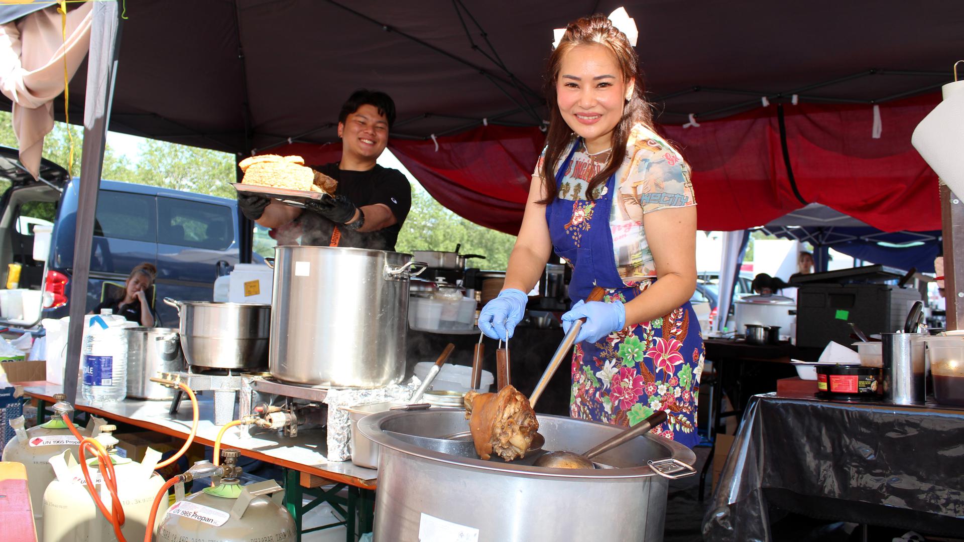 Stand beim Thai-Food-Festival in Karlsruhe