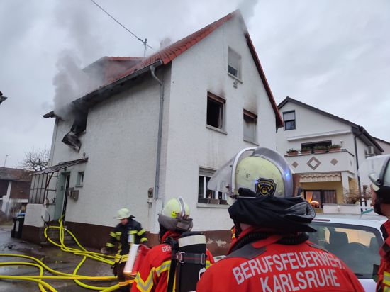 Hausbrand in Karlsruhe-Hagsfeld