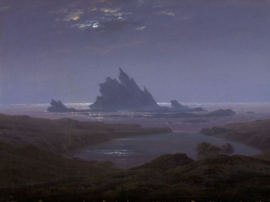 Das Gemälde „Felsenriff am Meeresstrand“ von Caspar David Friedrich ist ein Highlight in der Sammlung der Kunsthalle Karlsruhe.