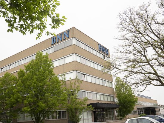 Das Gebäude der Badischen Neuesten Nachrichten in Karlsruhe-Neureut.