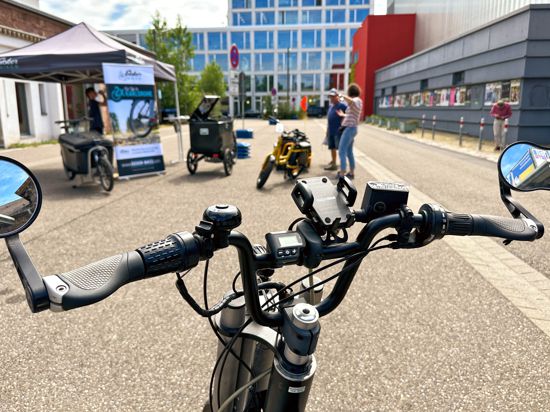 28.06.2023 Radreporter: Testparcours für gewerbliche Lastenräder Rückgabe Gewerbetreibender nach Lastenrad-Testphase
