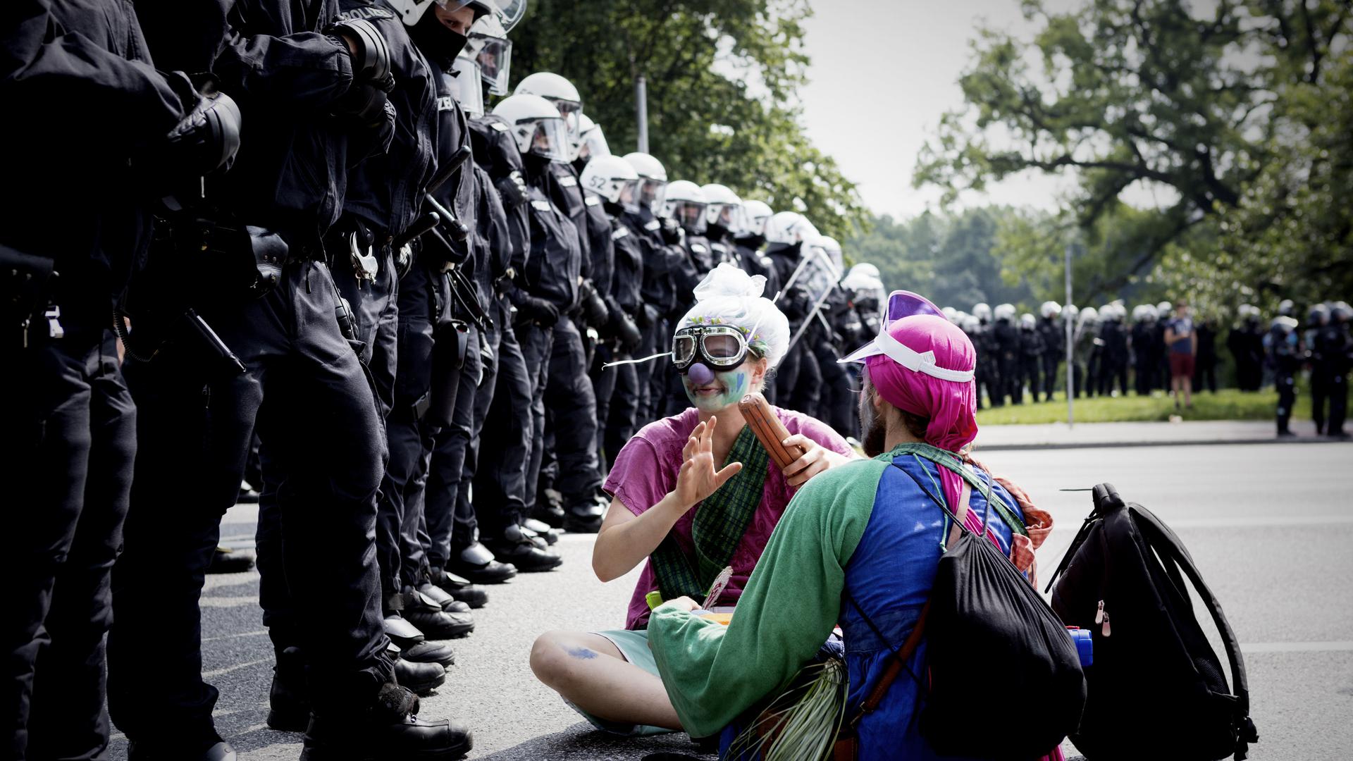 G20-Gipfel, HH, Demo, Polizei, Demonstranten