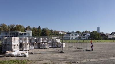 Im Moment wird der Wössinger Festplat auch als Lagerplatz für Baustoffe genutzt.