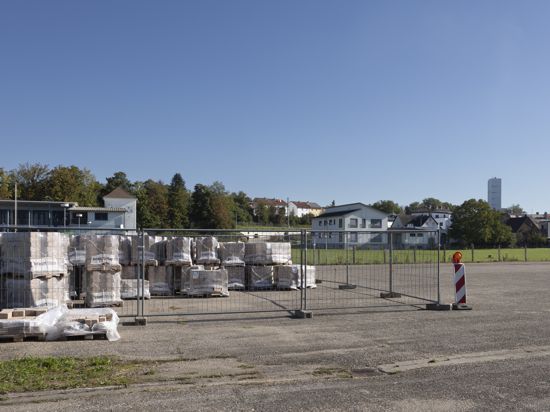 Im Moment wird der Wössinger Festplat auch als Lagerplatz für Baustoffe genutzt.