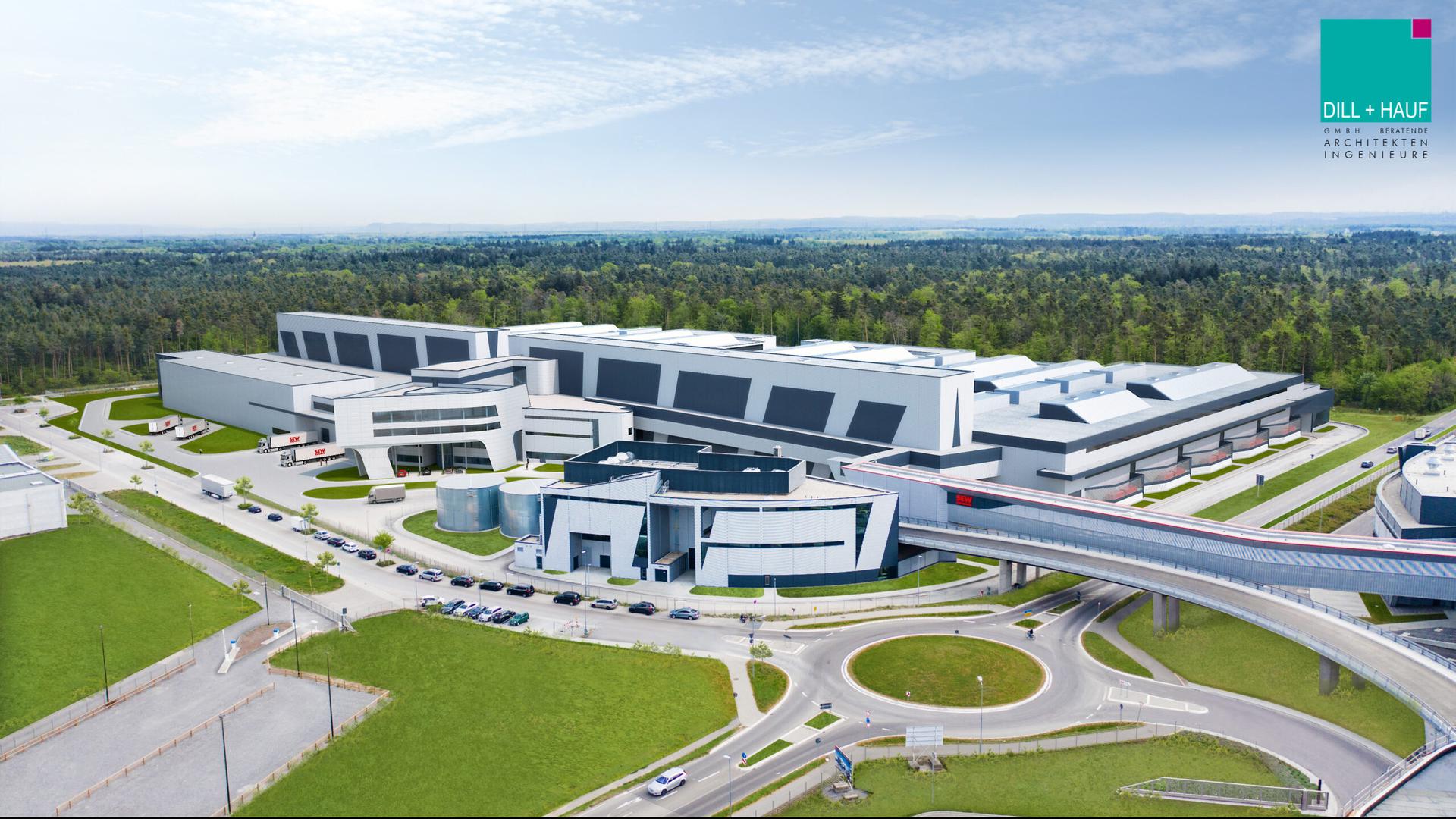2023 soll die Halle Nord voll produktionsfertig sein. SEW Eurodrive investiert hierfür 150 Millionen Euro.