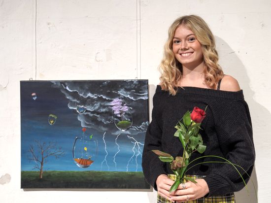 Emilia Strahl reichte dieses Gemälde bei dem Wettbewerb Jugendkunstpreis BW ein und kam von 250 Bildern unter die besten 40. 