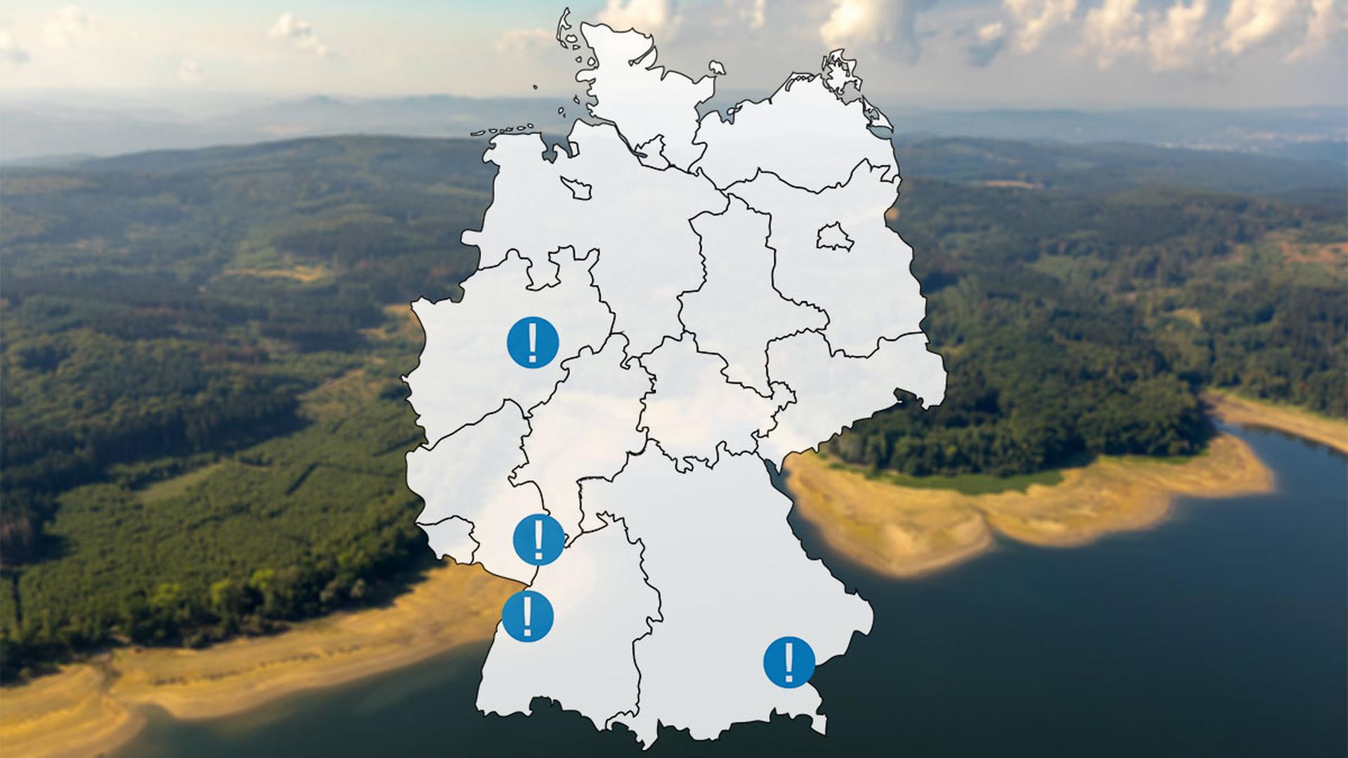 In Deutschland kennt man größere PFC-Belastungen in Baden-Württemberg, Bayern und Nordrhein-Westfalen.
