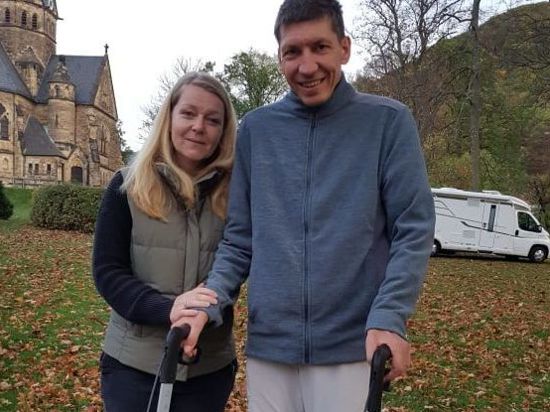 Anfang September 2019 - mit der Einschulung seiner Tochter - kam für Marco Kaiser auch der Rollator. Inzwischen hat der Stutenseer einen elektrischen Rollstuhl, den er allerdings nicht benutzen möchte.
