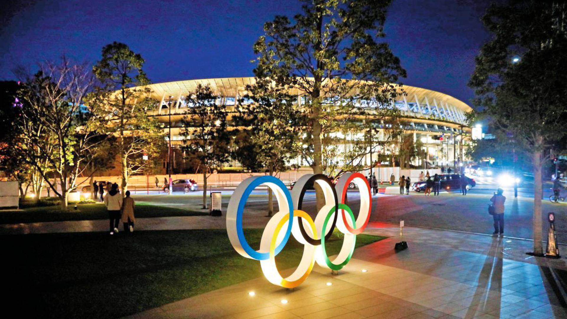Lichtspiele für das Ringe-Festival am und rund um das Tokioter Olympiastadion. Darin werden im Sommer das Fußballturnier und die Leichtathletikwettkämpfe sowie die Eröffnungs- und Schlussfeier der Olympischen Spiele stattfinden. Auch viele Vertreter aus Badens Spitzensportszene hoffen dann, vor Ort dabei zu sein.