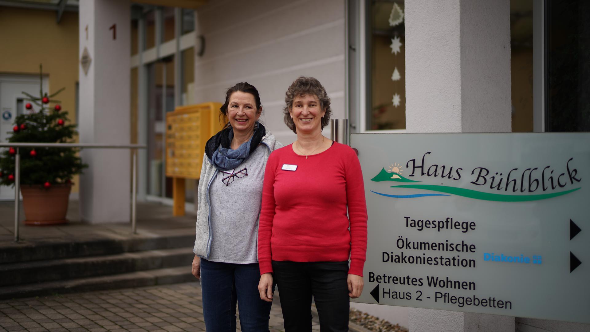 Auf der Suche nach Ehrenamtlichen: Christine Fodi (links) und Heidi Weller sind die Koordinatorinnen des Ökumenischen Hospizdienstes in Pfinztal.