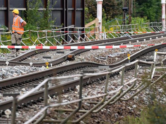 Baustelle der Rheintalbahn