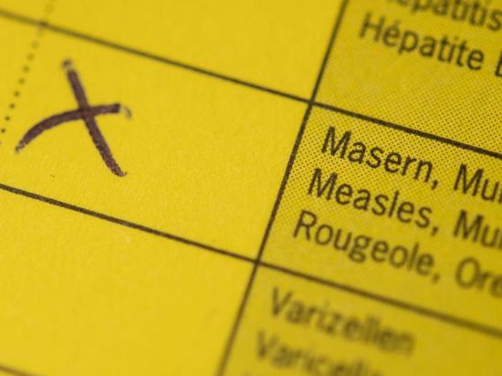 Markierung in einem Impfpass