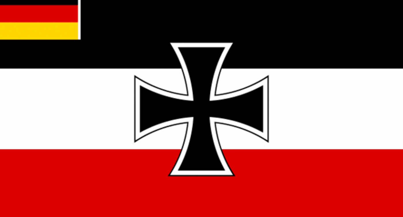 Verharren im Vergangenen: Die historische Reichskriegsflagge aus der Zeit der Weimarer Republik wird von manchen Reichsbürgern als Symbol verwendet.