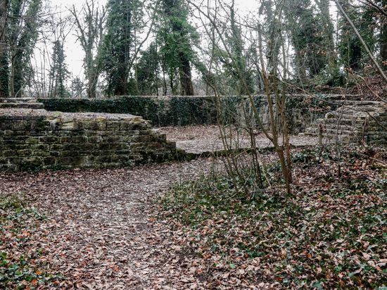 Ruine der Gaugrafenburg im Brettener Burgwäldle