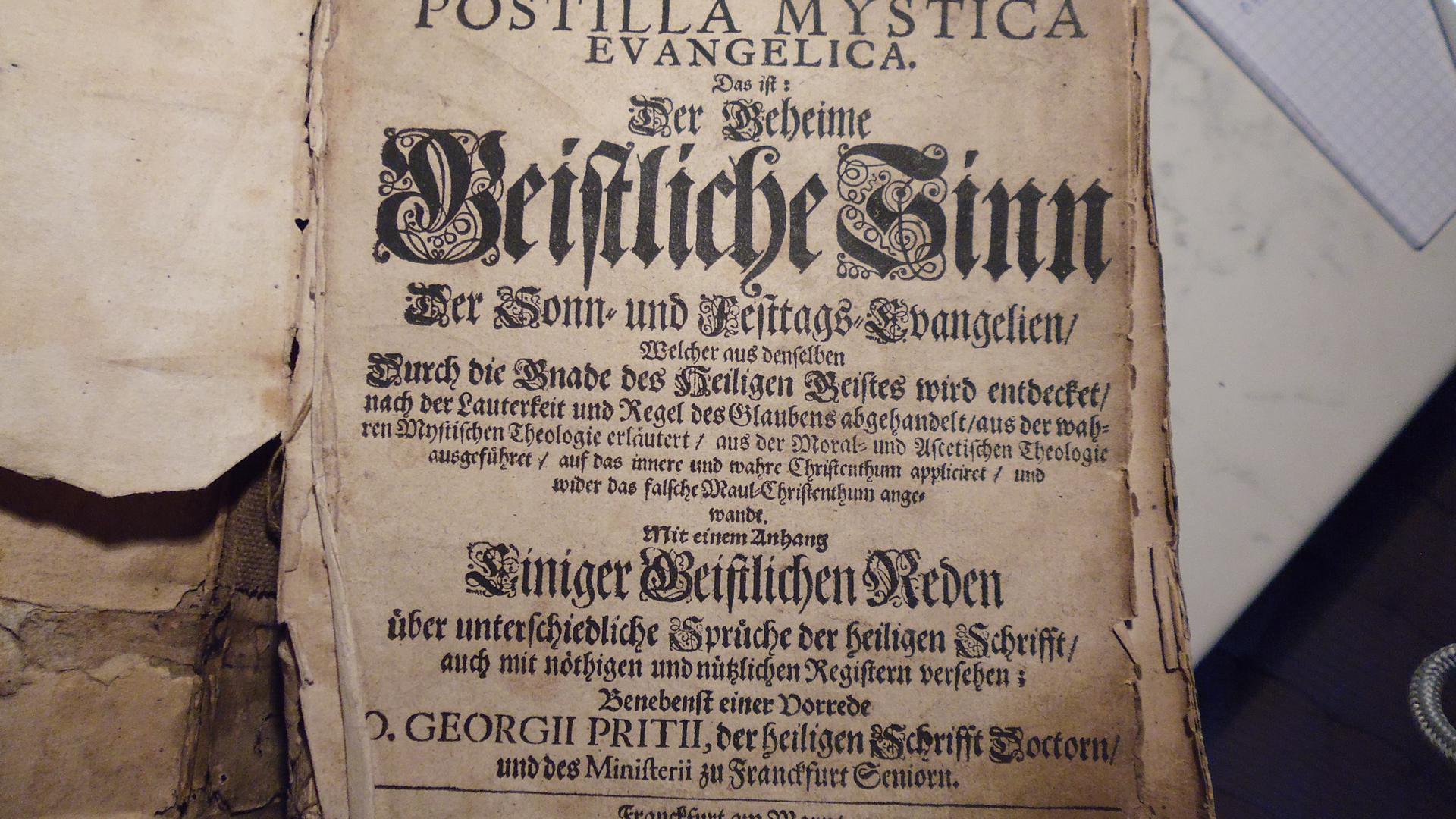 Innere Titelseite des Predigtbuches.
Foto: Detlef Brötzmann
